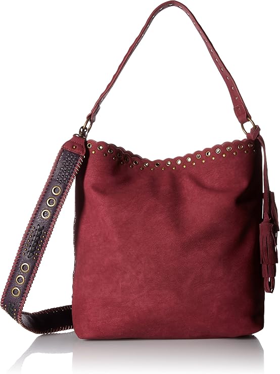 STEVEN by Steve Madden Madaxx Shoulder Handbag,Berry