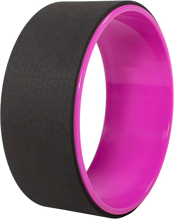 Fitvids Yoga Wheel for Stretching - Comfortable Support for Poses and Backbends, Multiple Colors