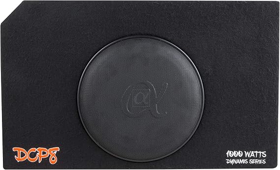 Alphasonik Dynamis DCP8 8 inch 1000 Watts 4-Ohm Shallow Mount Flat Enclosed Sub woofer in Ported Vented Box for Tight Spaces in Cars and Trucks, Slim Thin Loaded Subwoofer Custom Port Bass Enclosure