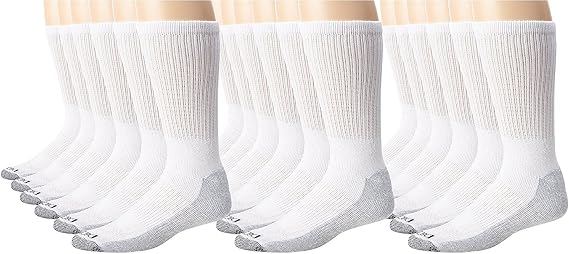 Dickies Men's 6 Pack Dri-Tech Comfort Crew Socks