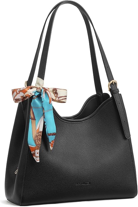 BOSTANTEN Shoulder Bag for Women, 3-Compartment Leather Purses and Handbags
