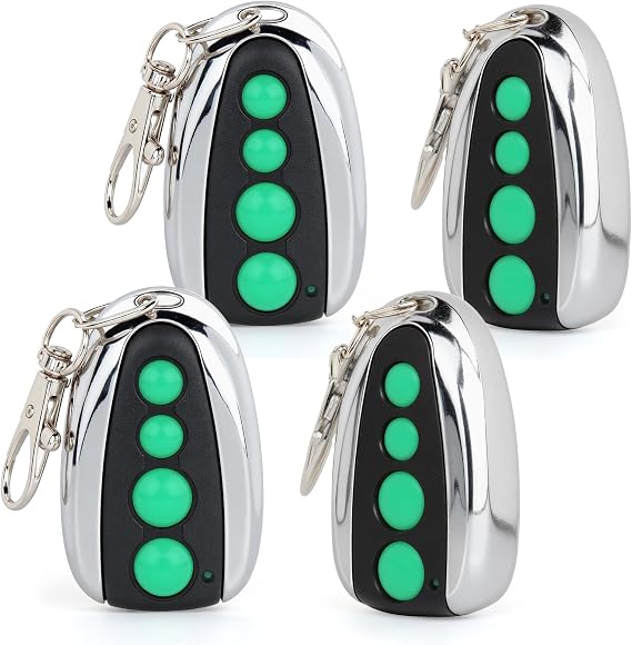 4 PCS M12 Gate Remote Control Transmitter 433.92 MHz Garage Door Remote for Automatic Swing Sliding Gate Opener Compatible with Lockmaster Topens Casar 4-Button Wireless Transmitter