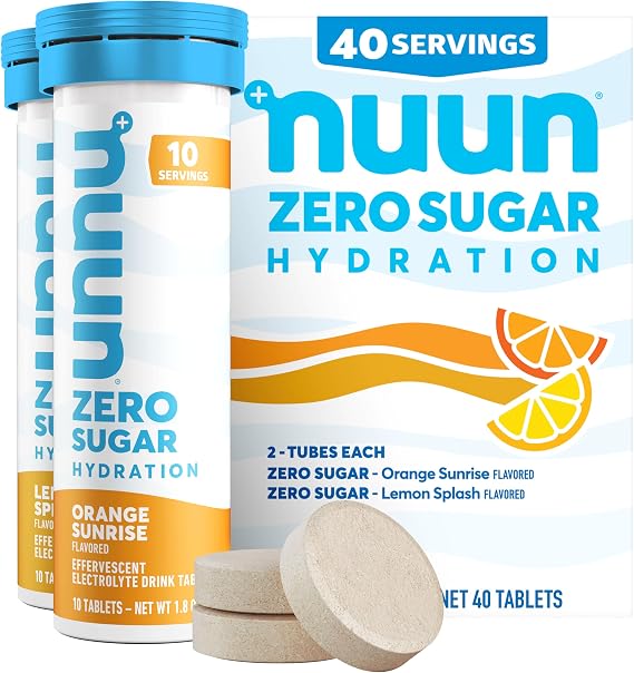 Nuun Zero Sugar Hydration Electrolyte Tablets Mixed Citrus, GF & Vegan, 4PK