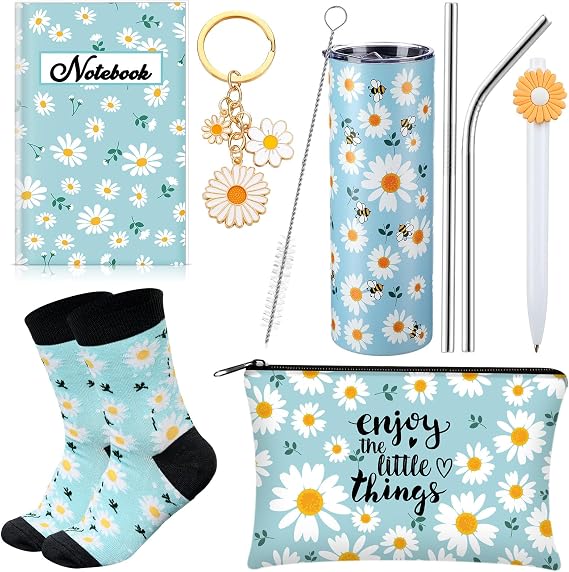 Panitay 6 Pcs Daisy Theme Gifts Set for Women