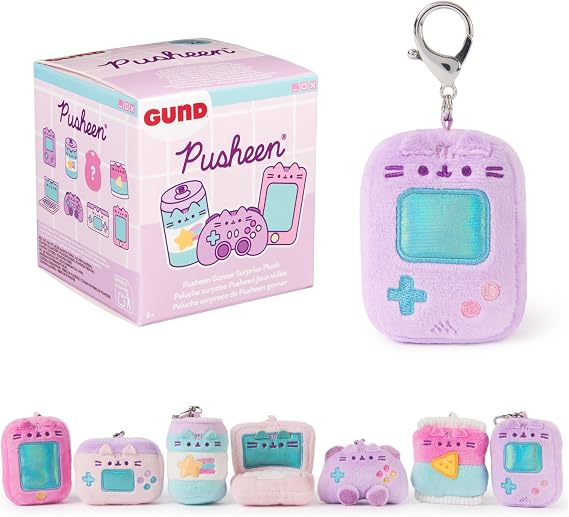 GUND Pusheen Gamer 3-Inch Surprise Plush Toys (UNbox 1 of 8 Styles)