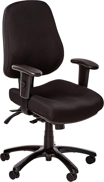 Eurotech Seating 24/7 Swivel Black Chair, Dove Black