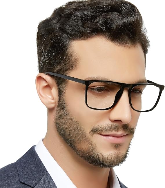MARE AZZURO Blue Light Blocking Eyewear Men Computer Gaming Glasses Blue Light Eyeglasses Black Spectacles