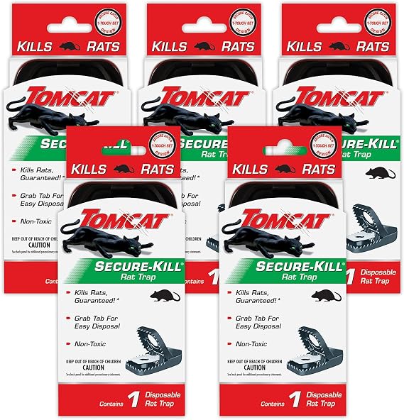 Tomcat Secure-Kill Rat Trap, 5 Traps