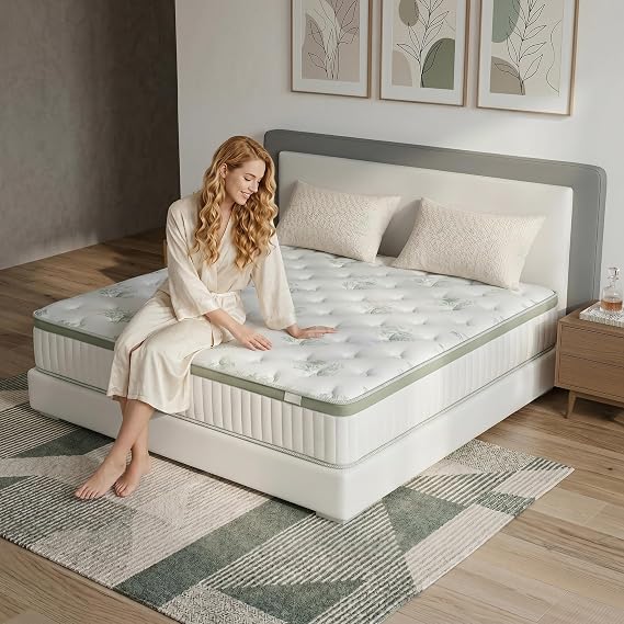 Queen Size Mattress 12 Inch, Medium Firm Memory Foam Hybrid Mattress with Individual Pocket Spring - Pressure Relief, Motion Isolation, Cool Sleep, 60" x 80"