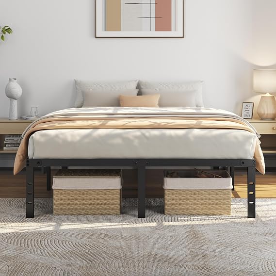 Yaheetech Bed Frame 160 x 200 cm Double Metal Bed Frame 36 cm H