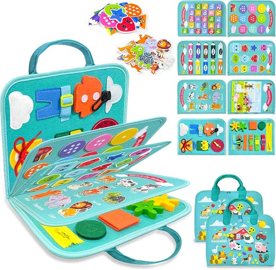 Walenty Busy Board Montessori Toys for Toddler Boy Girl Birthday Gifts