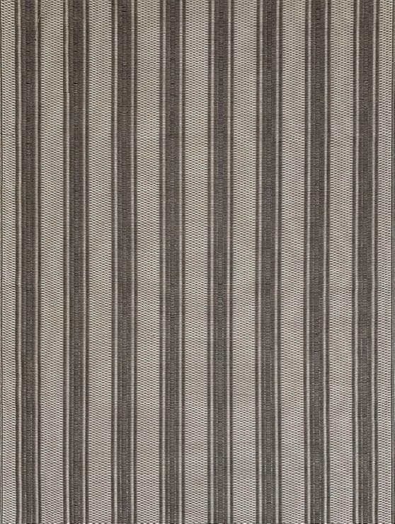 Mad Mats Geometric Outdoor Rug, Reversible Plastic Mat (6' x 9', Vertical Stripe - Beige)