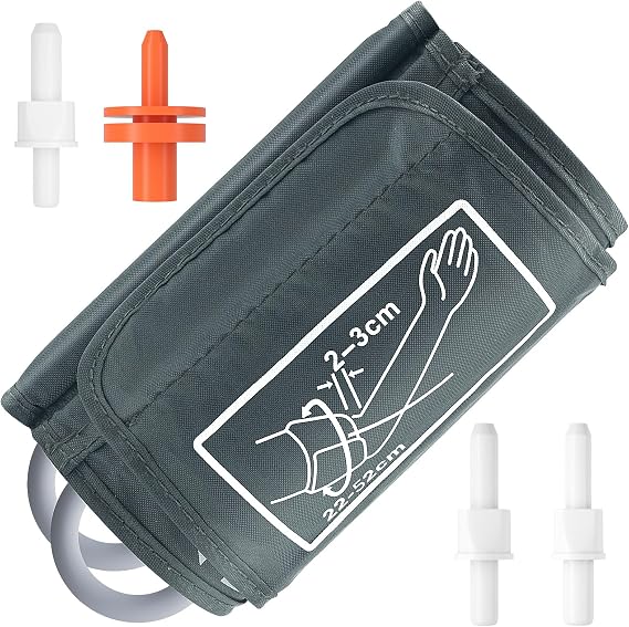 Blood Pressure Cuff, maguja Replacement Blood Pressure Upper Large Arm Cuff for Big Arm, BP Machine Not Included (Grey, Large)