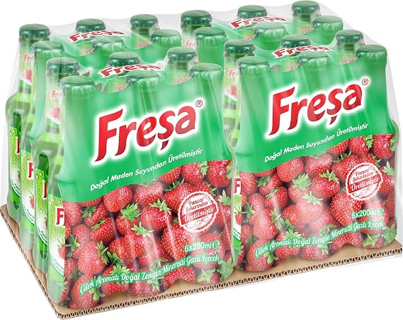 Freşa Çilek Aromalı Madensuyu 24'lü (200 ml x 24 Adet)