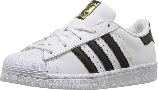 adidas Originals Unisex Child Superstar Sneaker, White/Black/White, 3 Little Kid US