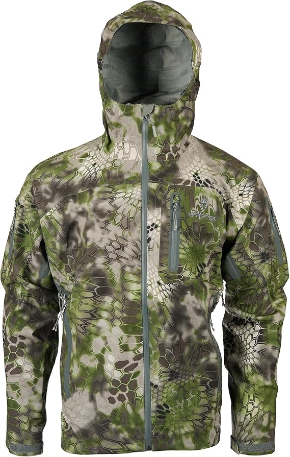 Kryptek Men's Koldo Jacket 3-Layer Laminated Shell, Waterproof Windproof Breathable, and Pit Vents