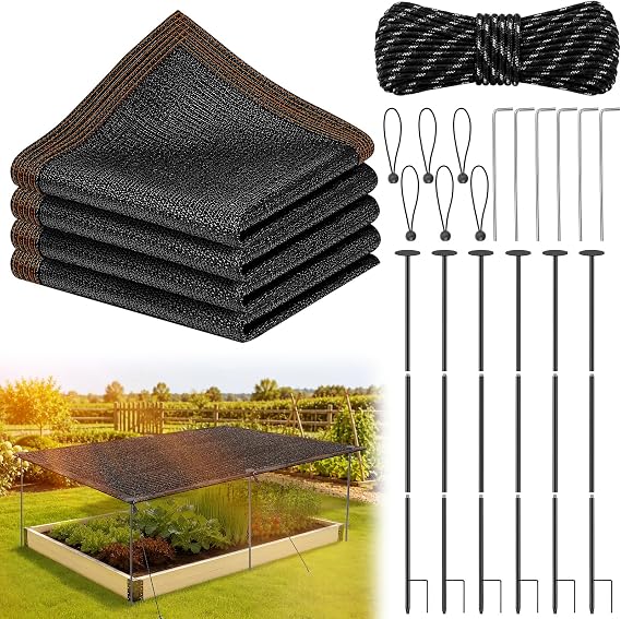 118"x79" Garden Shade Canopy Kit, 75% Plant Shade for Plant Heat Protection