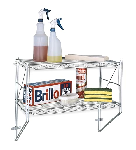 Metro 12WS12C Erecta Shelf 2-Tier Wall Kit, Chrome, 13" x 26.25" x 21"