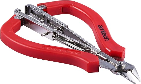 Amtech 2-in-1 Wire Stripper and Cutter, Self-Adjusting 26 14 AWG, Spring-Loaded, Ergonomic Handles for DIY and Trade