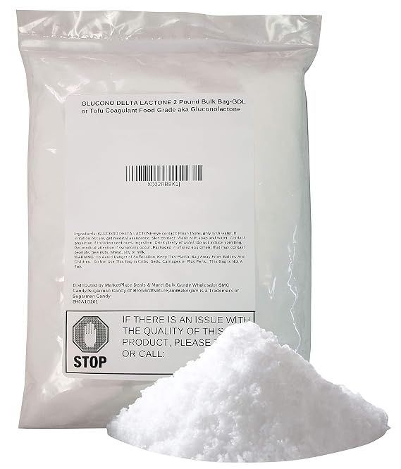 GLUCONO DELTA LACTONE POWDER 2 Pound Bulk Bag-GDL or Tofu Coagulant Food Grade aka Gluconolactone (GDL)