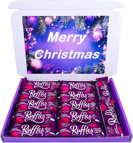 JamesonsRaspberry Ruffles Chocolate Gift Box Merry Christmas Hamper Dark Chocolate Gift 12 Bars