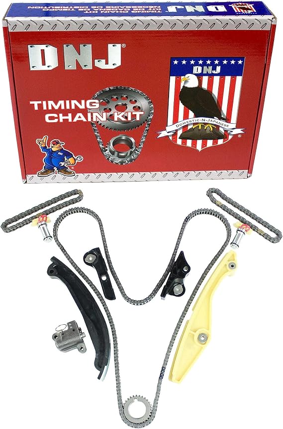 DNJ TK4213 Timing Chain Kit For 11-16 Ford, Lincoln/Edge, Mustang, Taurus, MKS, MKX, MKZ, Flex, 3.5L-3.7L V6 DOHC Naturally Aspirated 99M,99K 