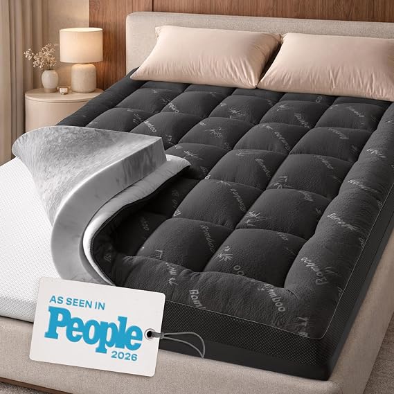 Dual-Layer 4" Mattress Topper with 20" Deep Pocket - Queen Size