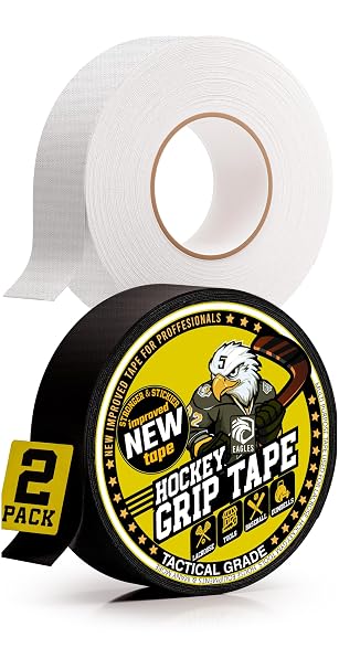 2 Pack Hockey Tape Multipurpose Cloth Tape Roll Easy Tear Over Grip