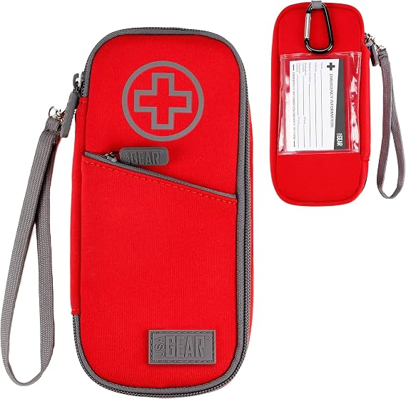 USA Gear Epipen Small Insulated Medicine Bag with Water-Repellent Exterior and Insulated Lining - for Two Epipens Inhaler Insulin Syringes and Important Allergy Medicine Utensils
