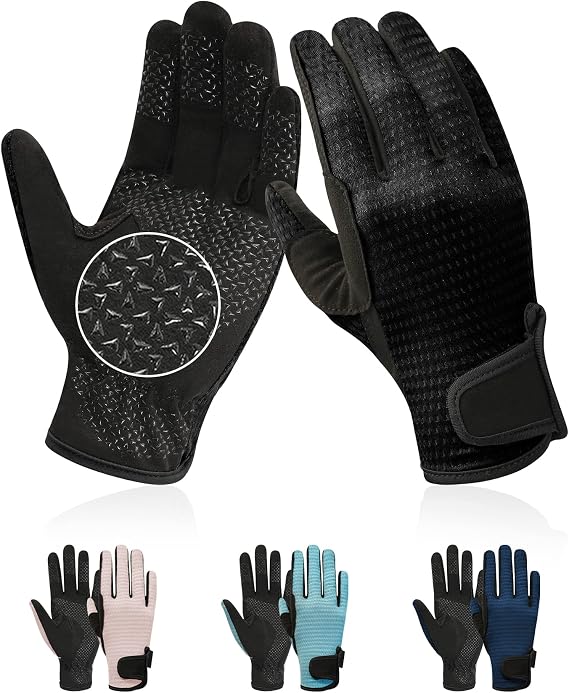 ChinFun Kids Horse Riding Gloves Equestrian Anti Slip Children