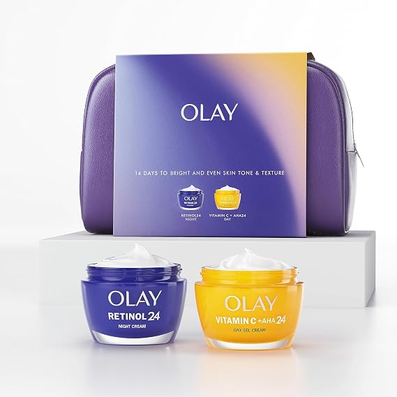 Olay Regenerist Vitamin C Face Cream+ AHA24 Day Gel Cream + Pouch