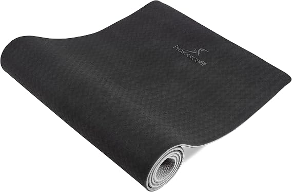ProsourceFit Natura TPE Yoga Mat 1/4" (6mm) Thick, 72" Long, Reversible with High-Density Cushion & Non-slip Texture, Eco-conscious & Hygienic
