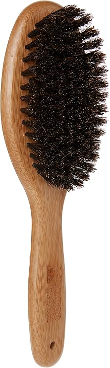 Bamboo Groom Oval Bristle Brush w/Natural Boar Large