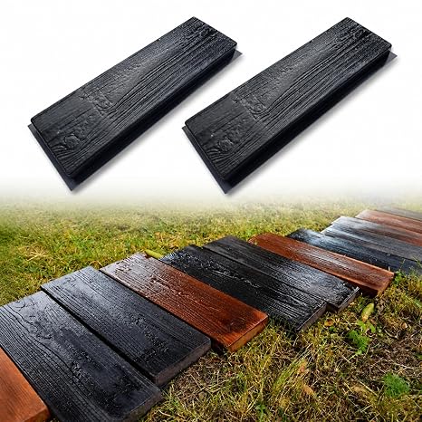 2 Pcs DIY Precast Concrete Molds Reusable Wooden Pavers Cement Paver Mold