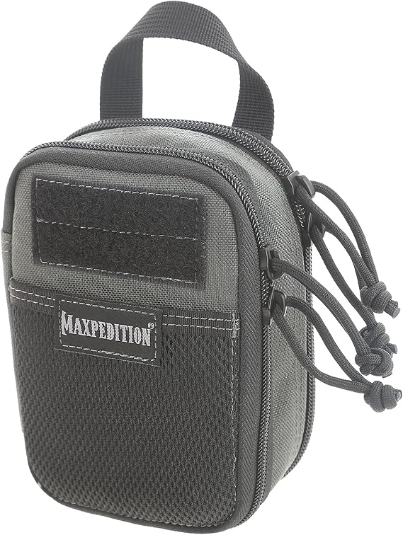 MAXPEDITION Double-Decker Mini Pocket Organizer (4” x 2.5” x 6”) EDC Pouch, Tactical Tool Pouch for Organization, MOLLE Accessories for Everyday Carry, 0258
