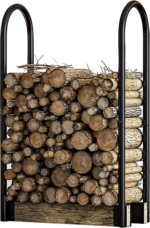 Fire Beauty Adjustable Firewood Rack, Log Rack Log Holder Wood Storage