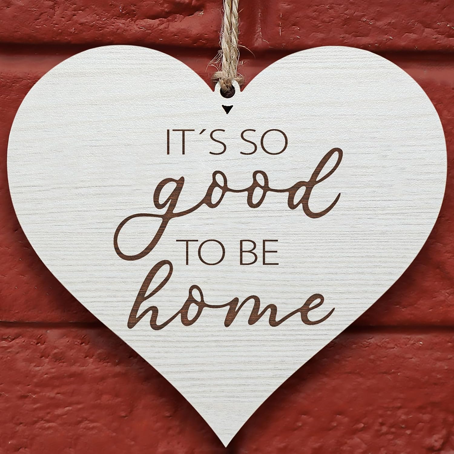 Wooden Heart Its So Good To Be Home | Home Sweet Home Sign for Wall, Door & Entryway | Housewarming & New Home Gift Idea — Hanging Home Wall Decor