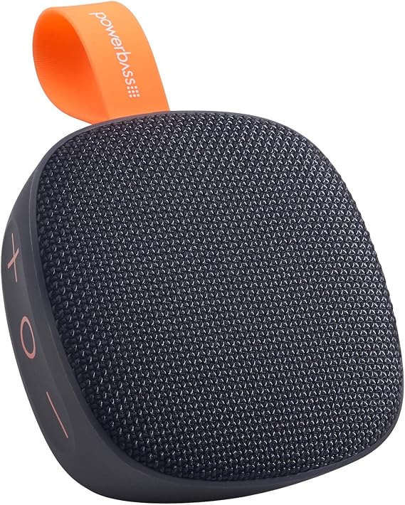 PowerBass BT50 Bluetooth Portable Speaker, Black, 5W, IPX7 Waterproof
