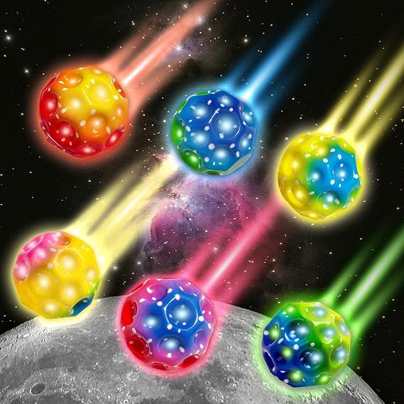 TZEKING Pack of 6 High Jumping Rubber Balls 7 cm Bouncing Balls in 6 Colours Easy to Grip Gifts for Boys and Girls Suitable for Adults for Stress Relief