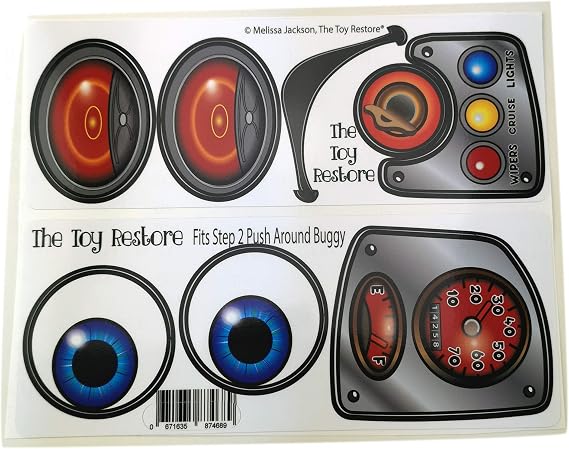 Toy Restore Replacement Decals fits Step 2 Push Around Buggy Original Ride-on Car