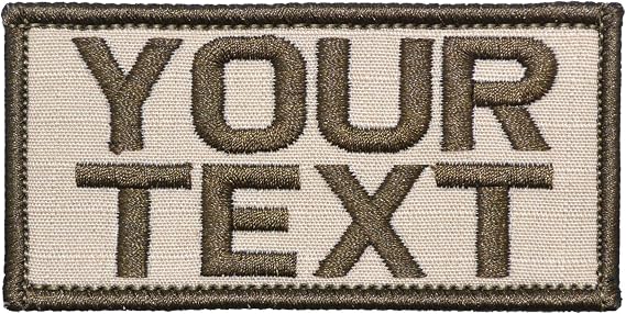 Customizable Text Patch - 2x4 Patch - Desert Tan