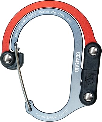 GEAR AID HEROCLIP 360 Swivel Carabiner Gear Clip and Hook Medium for Camping, Backpack, Suitcases and Garage Organization