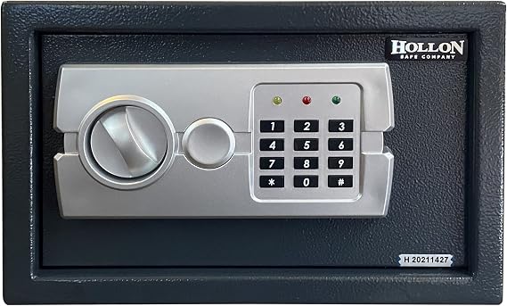 Hollon Safe E-20 Hotel Safes, Black, Small