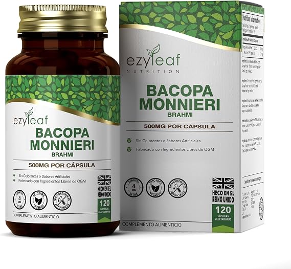EZ Bacopa Monnieri, 120 Capsules, 500mg Brahmi Extract