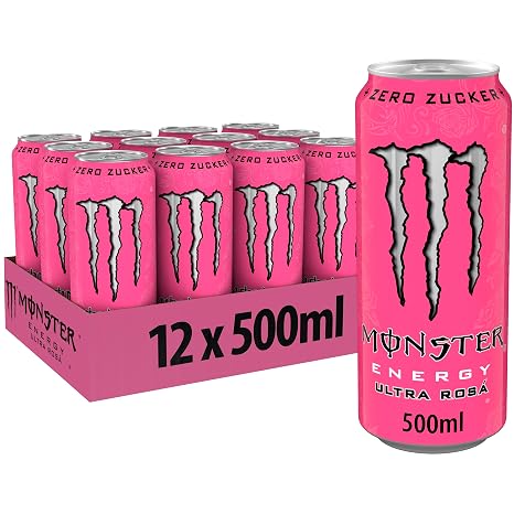 Monster Energy Ultra Rosá Energy Drink Disposable Tin 12 x 500 ml