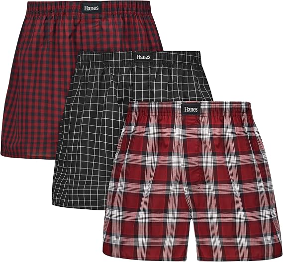 Hanes Men's Underwear Boxers, Originals Ultimate Cotton-stretch Woven Moisture-wicking Multipack Boxer