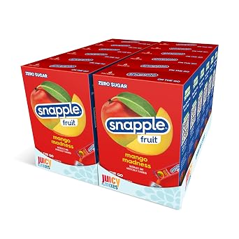 Snapple Mango Madness Powder Drink Mix - 12 Boxes of 6 Powder Sticks, 72 Sticks total | Zero Sugar | On-the-Go Hydration for Refreshing Beverages
