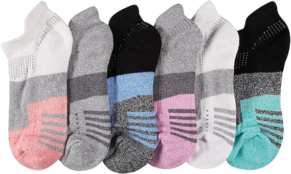 SOF SOLE Women's Performance No-Show Socks (Multi-pack) - Ultra-Soft Rayon - Arch Band Support, Cushioned Heel, Toe & Tab - Breathable, Keeps Feet Dry & Fresh - Flexible Fit for All-Day Wear