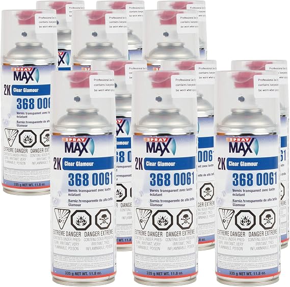 Spraymay 2 Cases (12) Cans SPRAYMAX 2K Clear USC 3680061