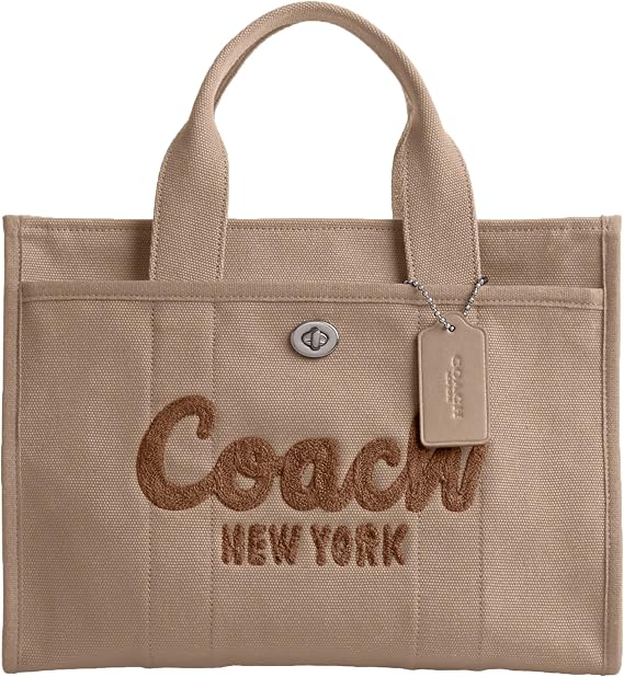 Coach Cargo Tote Handbag Shoulder Bag Taupe, black, CP158
